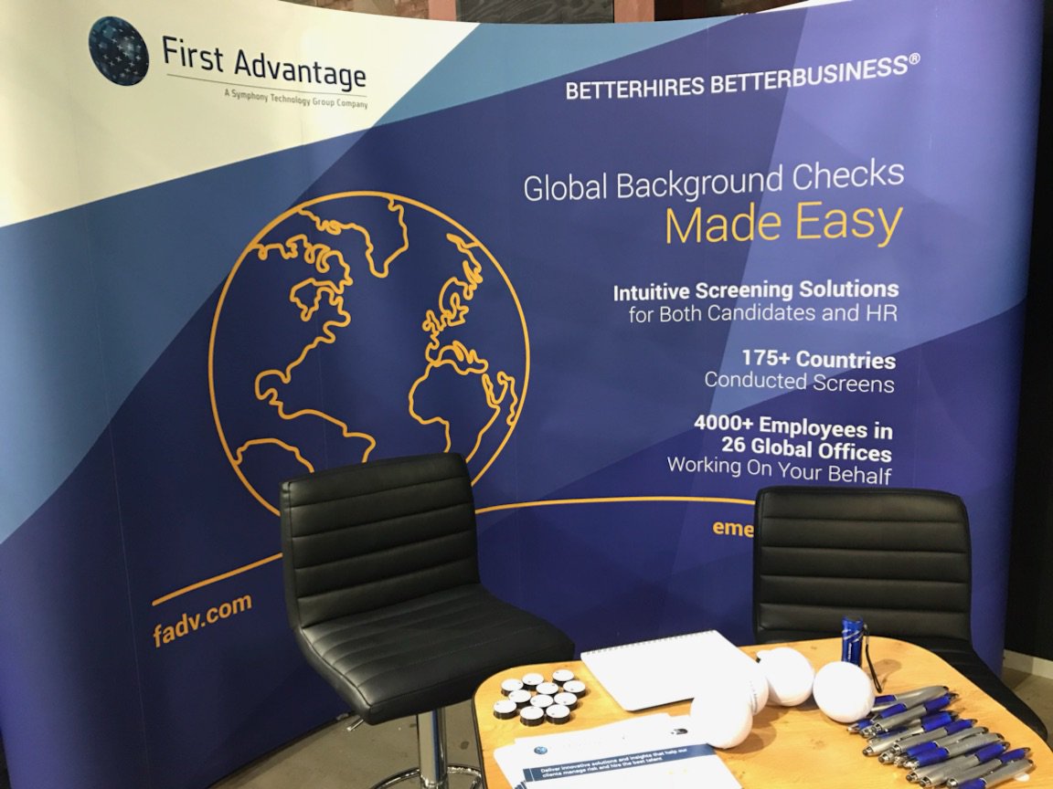 AdamFirstAdv's tweet photo. All set up at #inhouserecruitmentlive ! Come say hi on stand 8! https://t.co/Eo4t7MwLIz