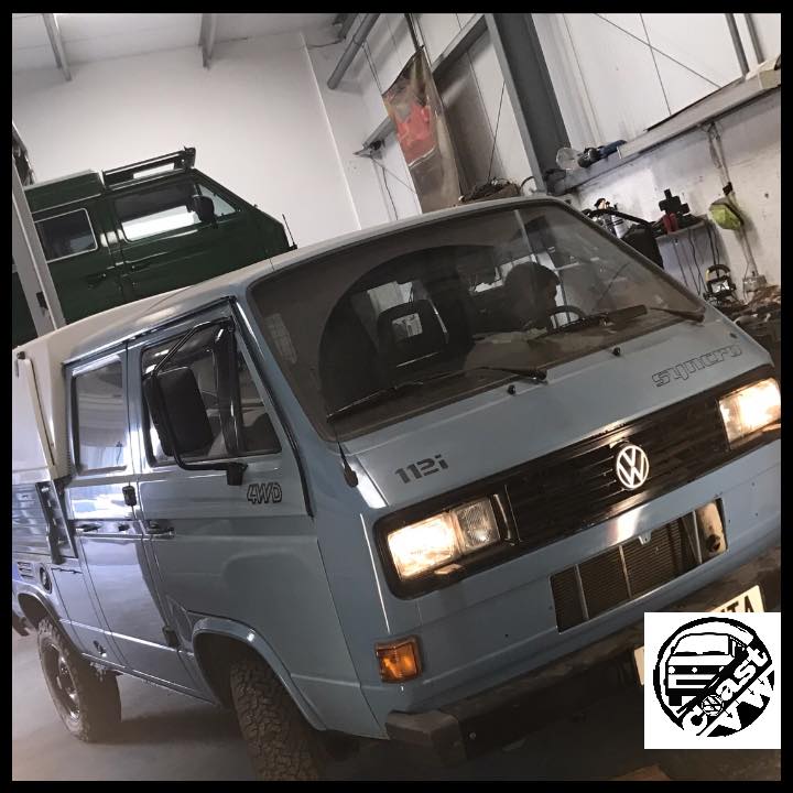 coastvwcampers's tweet photo. This VW T3 14" Syncro Doka has just had a 2.5ltr Subaru engine fitted and is off for a test drive :)
#coastvw #vwsubaruengineconversion #vwsyncrosubaruengine https://t.co/lqQSWiW8gB