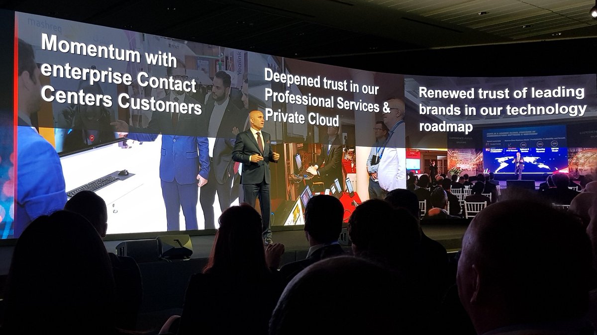 jtoul's tweet photo. "We are committed to be faster, more agile and innovate to deliver success to our customers" says @NidalAbouLtaif #ExperienceAvaya https://t.co/dlqQdwhprt