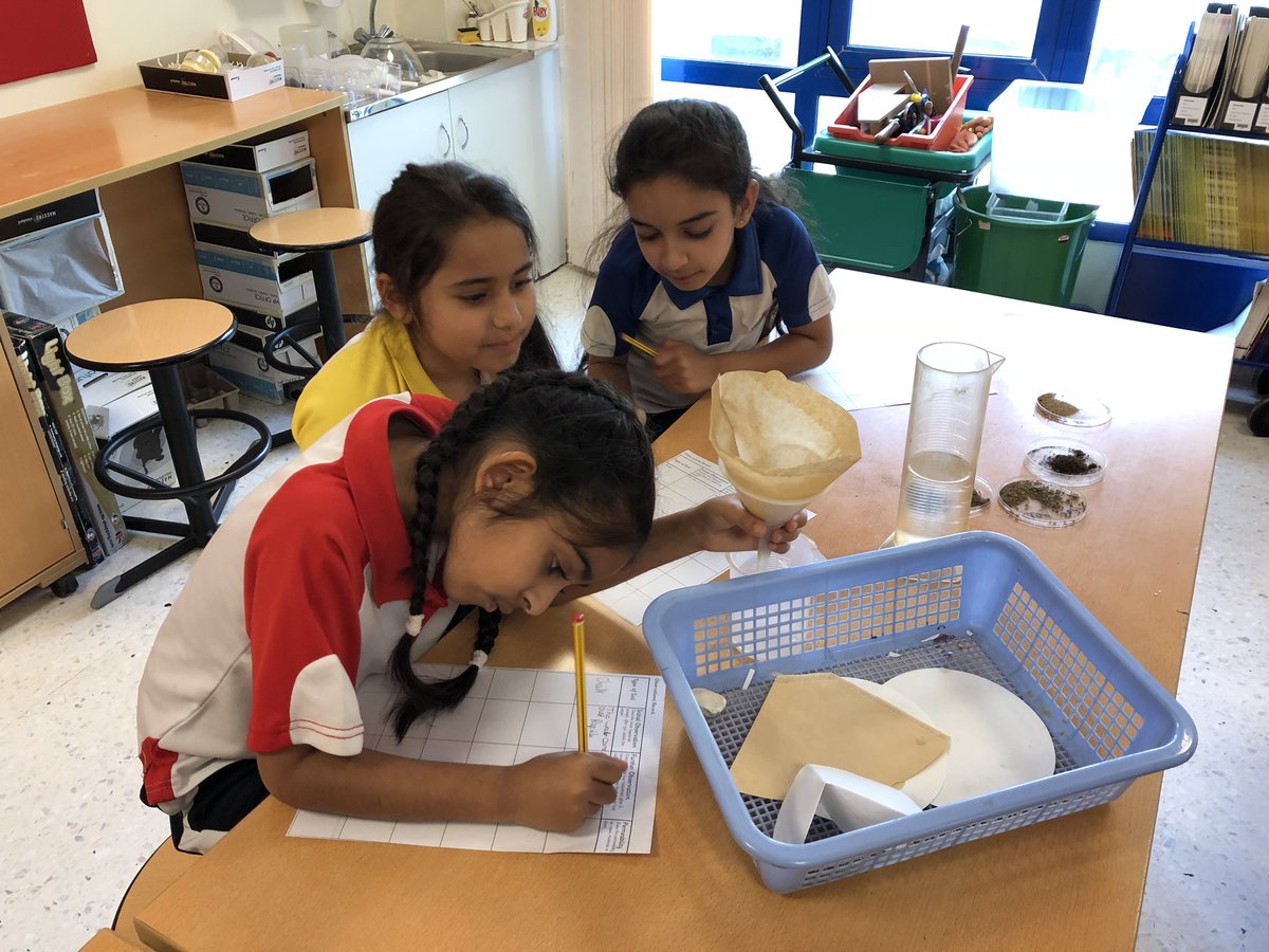 JPS_Year3's tweet photo. Investigating soil filtration...we love the our visits to the science lab in 3A #jpslearning #jpsscience #jpsyear3 https://t.co/xuUi33QF7I