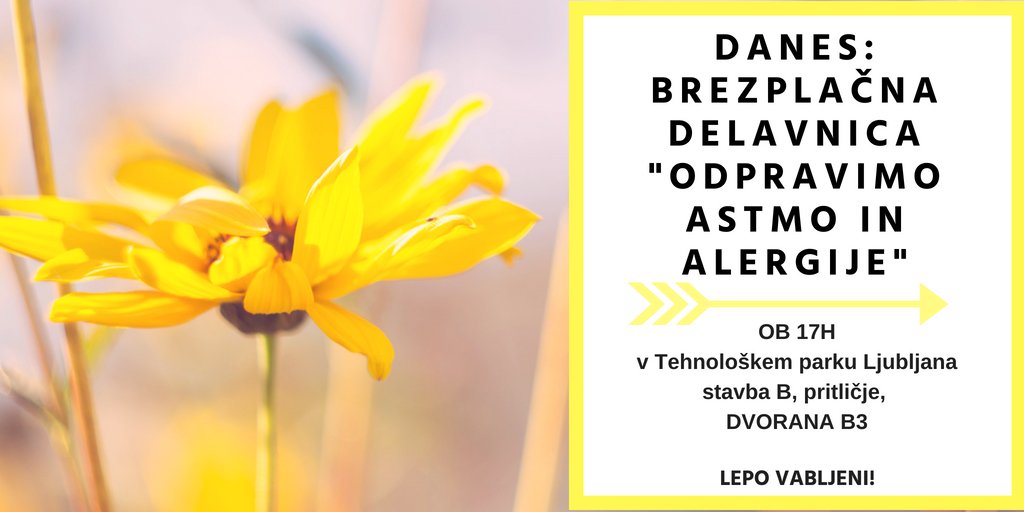IONEX_ionizers's tweet photo. Se vidimo danes na brezplačni delavnici "ODPRAVIMO ASTMO IN ALERGIJE"👉👉 https://t.co/fn50uSt2cB https://t.co/fuGHzgTEhW