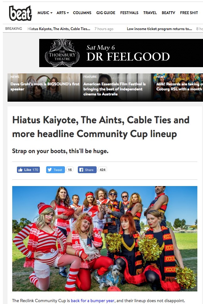 CarbieWarbie's tweet photo. ๐ข So great to see my ACE promo photographs for this year's 2018 @ReclinkCommCup getting some press. Good ONYA @BeatMagazine & @TheMusicComAu. ๐๐๐๐ถ๐๐บโค๏ธโก๏ธ๐ #ReclinkCommCup #Rockdogs #Megahertz #EverydayPeople
https://t.co/sFh15hpUEN
https://t.co/nQ2fVN2Kze https://t.co/X9Jl2QgUjO