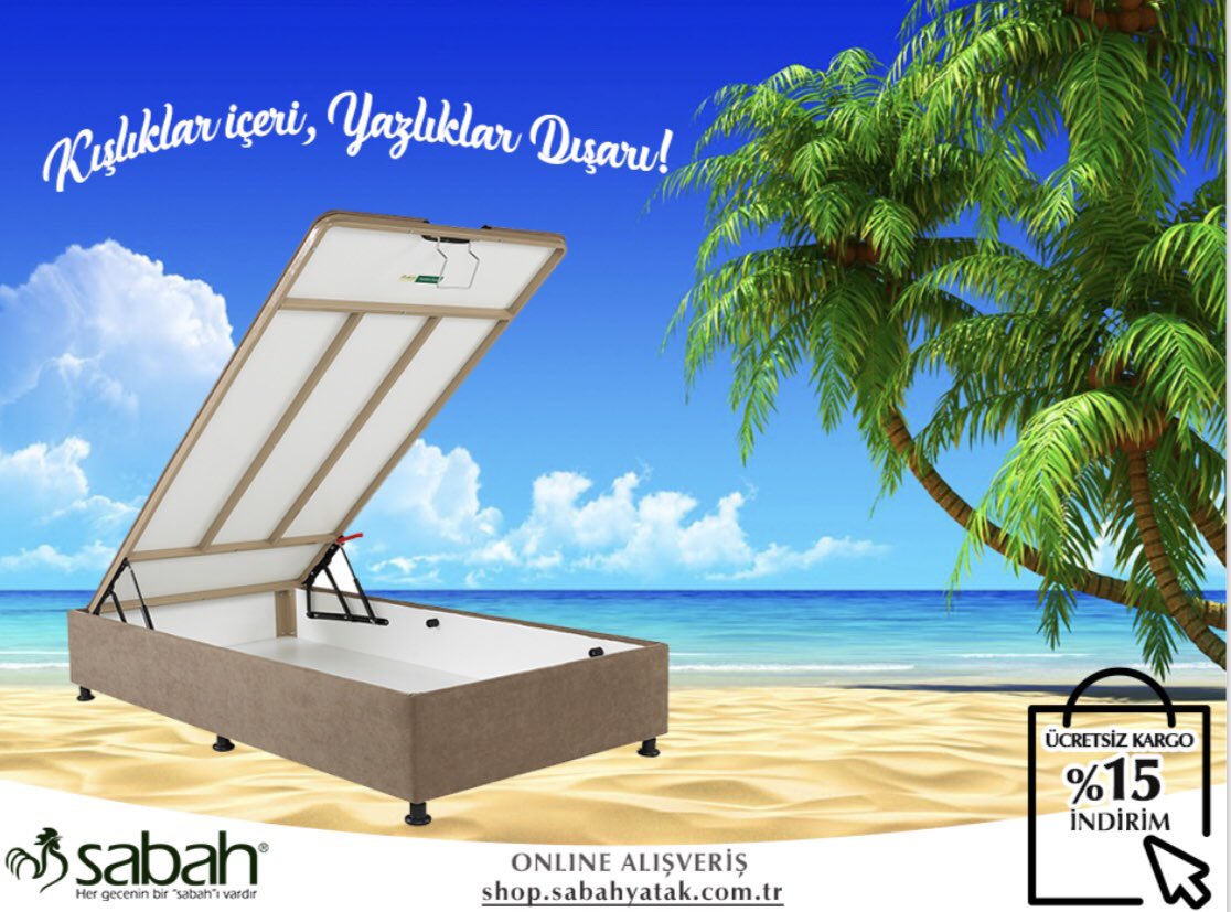 Kışlıklar içeri, yazlıklar dışarı! Yazın en tatlı yorgunluğu başladı! %15 indirimli hem şık hem konforlu tek/çift kişilik bazalardan almanın şimdi tam zamanı!
🔻🔻🔻
🛒shop.sabahyatak.com.tr