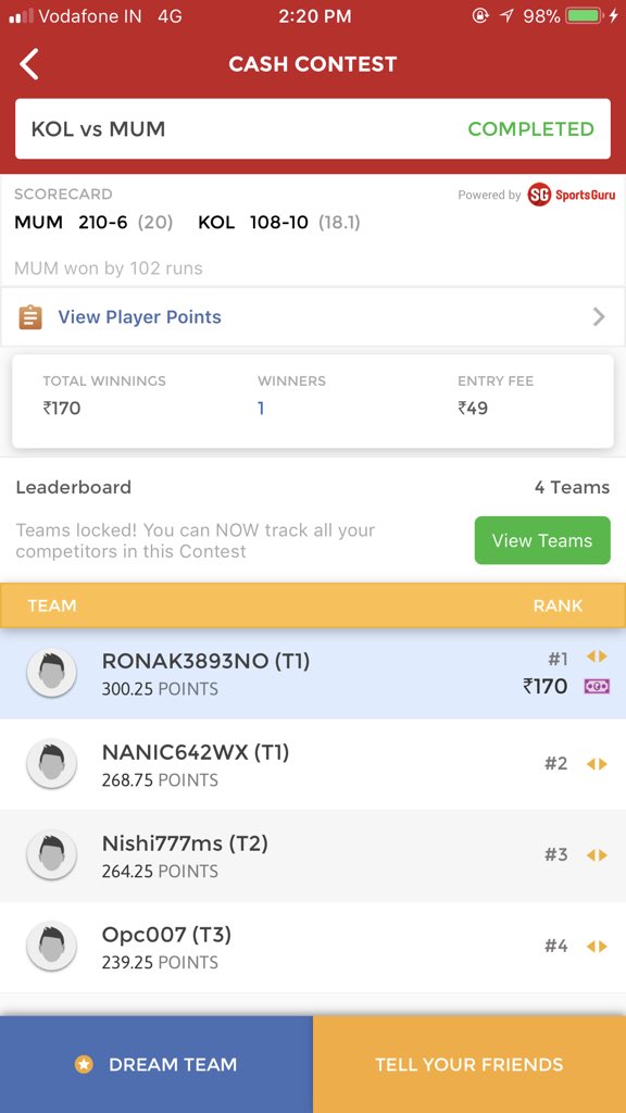 ViratKohli_007's tweet photo. #KOLvsMUM Yess Our #BlogTeam Rocked Again 😍❤️ ‘’EVERYONE MUST HAVE WON’’ Congratulations Everyone Those Who Won With #BlogTeam Plzz Post Winnings 😍❤️ #IPL #Dream11 #NBA #MIvsKKR #SRHvsKXIP ( Blog Link - https://t.co/TC6NTFVAqk ) https://t.co/zdpVqOsHX3