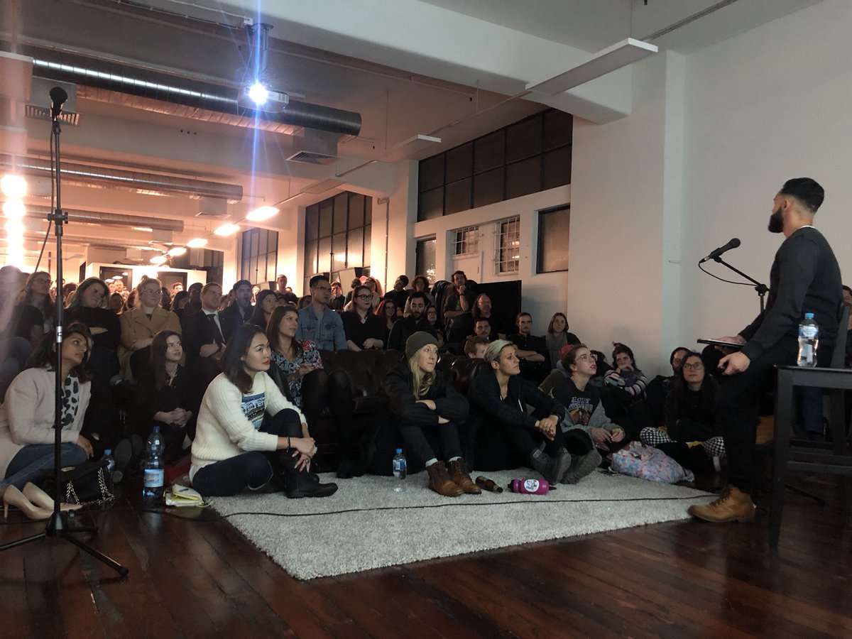 grpgrp_'s tweet photo. We’ve got @DeanDelia from the incredible @fya_org speaking at #fuckupnightsmelb about past experiences heading into new opportunities in wearable technology! 😯 #MKW18 #KnowNextNow https://t.co/FCIXSG98Sj