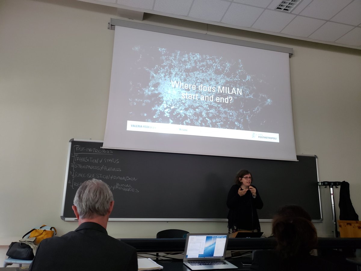 pagliasofia's tweet image. Valeria Fedeli&apos;s lecture on the &quot;infinite city&quot; and the boundary- less Milan, 1957-2007 #dusafdata #springinstitute