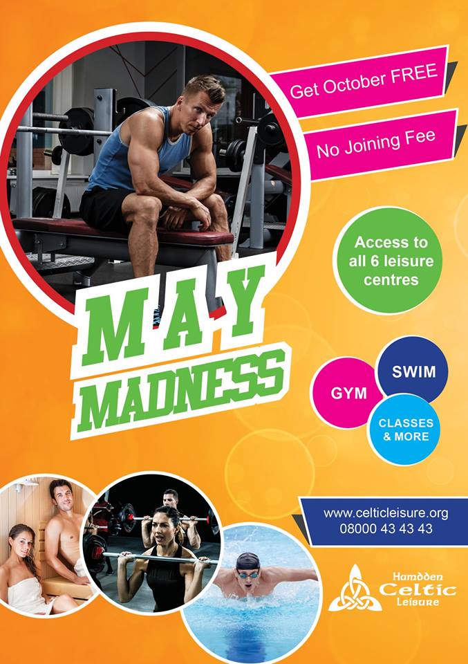 May Madness 🔥🔥 With summer just around the corner 👀 💪check out our fantastic offer for the month of MAY there is NO JOINING FEE &amp; you get a FREE Month 🏋

That's all 6 centres, gym, swimming, classes &amp; more for just one monthly membership fee!  Call us now on 08000 43 43 43