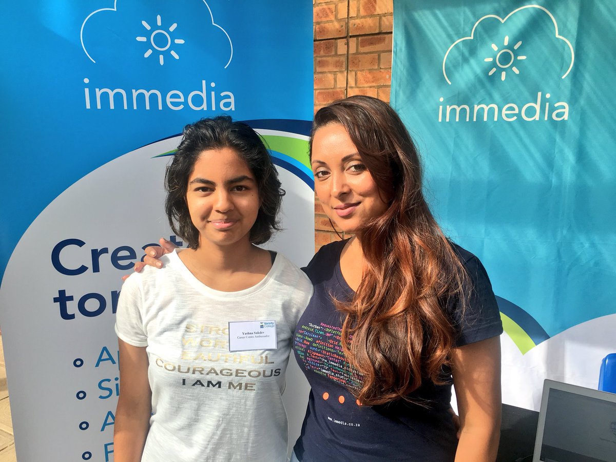 immedia's tweet photo. We’re at the @Varsity_College Durban North Careers Fair today 👋🏽 

Come through, say hi, &amp; find out how to get your tech career started!   

#VCCareerCentre #VCDBN https://t.co/dAxVARyJvY