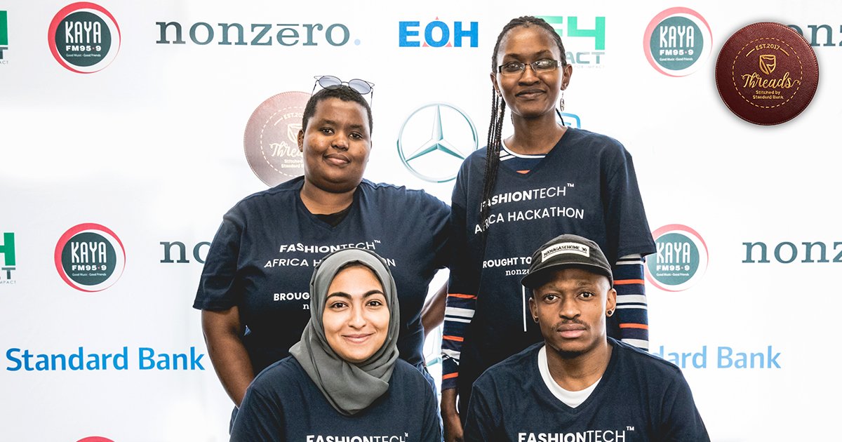 StandardBankZA's tweet photo. After 24 hours of creating an innovative solution to a fashion problem through tech, the winning team was Augmented Reality! Their creation was an app that allows customers to view products in 3D, customize them & see what theyโd look like on!! Future thinking #ThreadsBySB https://t.co/l82LIPmr6x