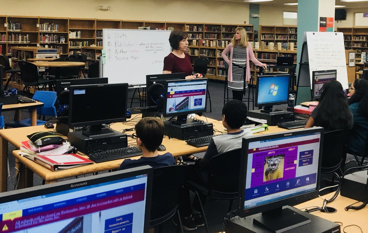 MelanieCFarrell's tweet photo. Students in @MsBrooksMPMS class learning about citing sources. Teacher, Media Specialist and ITF work together to assist students @MPMSleopards @EasyBib Google Add-on makes it a breeze. https://t.co/tvhCf5iPJd #MPMSRocks https://t.co/JmykTHItxb