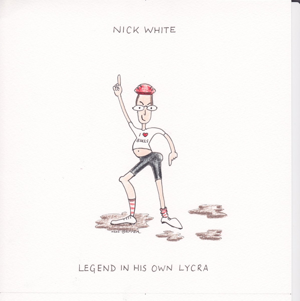 Some people are a cartoonist's dream. Here's one of my favourite #cartoons that I drew at the expense of a supposedly innocent person:      #lycra #cycling #oxted #cartoonist #bikes