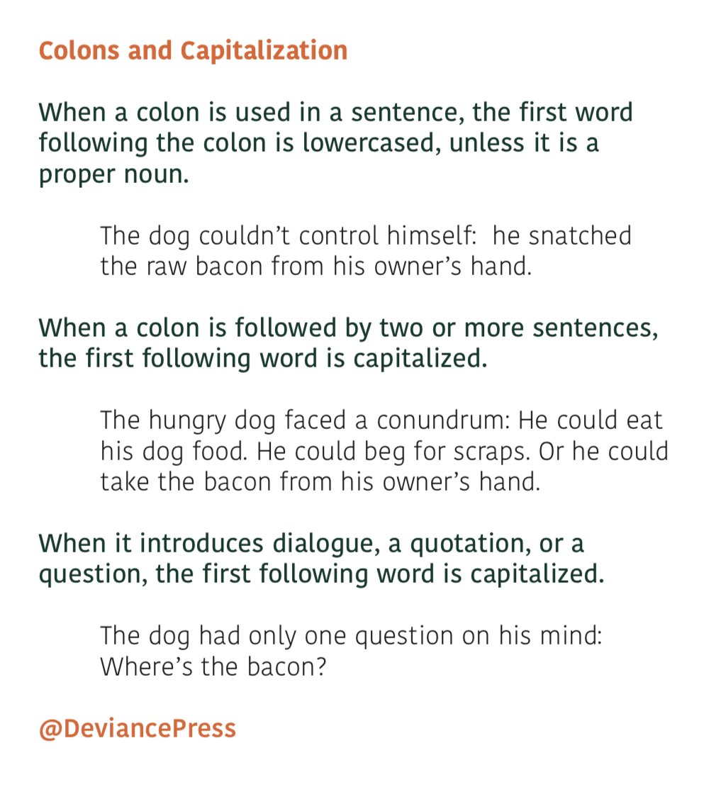 Quick tip of the day! Taking a look at colons and capitalization. #amwriting