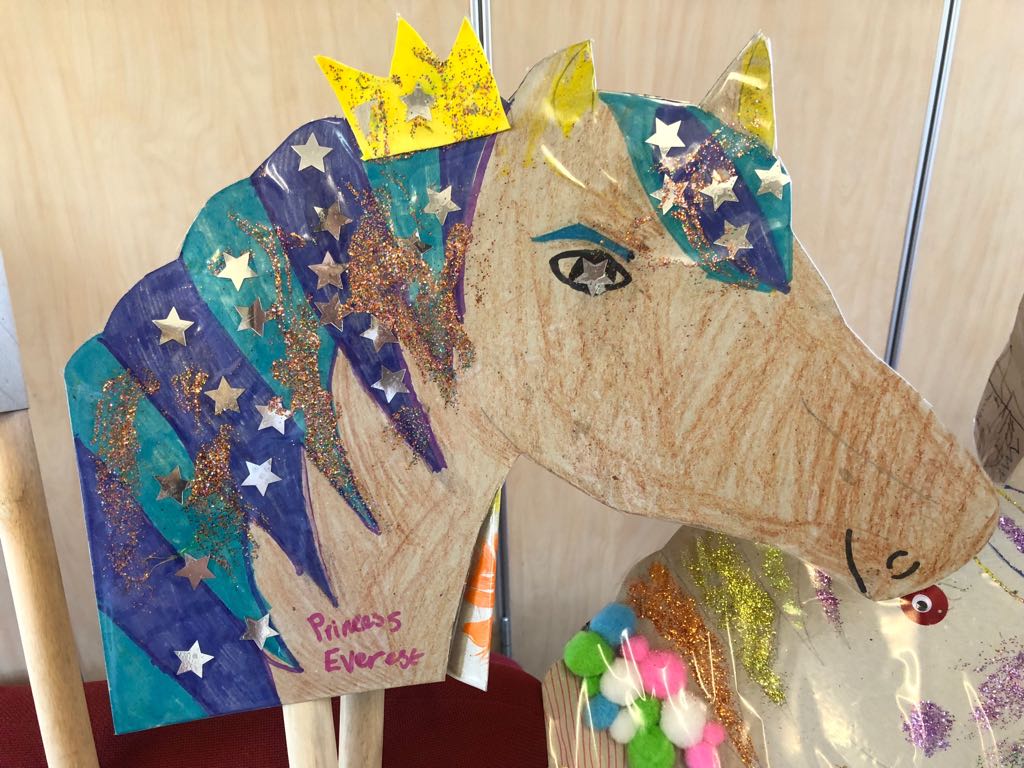 Our chosen charity HomeStart have been working with families to create Hobby Horses for the Homestart Interactive Zone... a big thank you to <a href="/ElizaStoddart/">Eliza Stoddart</a> for choosing a the winning horse "Princess Everest" bit.ly/2G1AinH #FFRIHT #HorseTrials #Eventing #Homestart