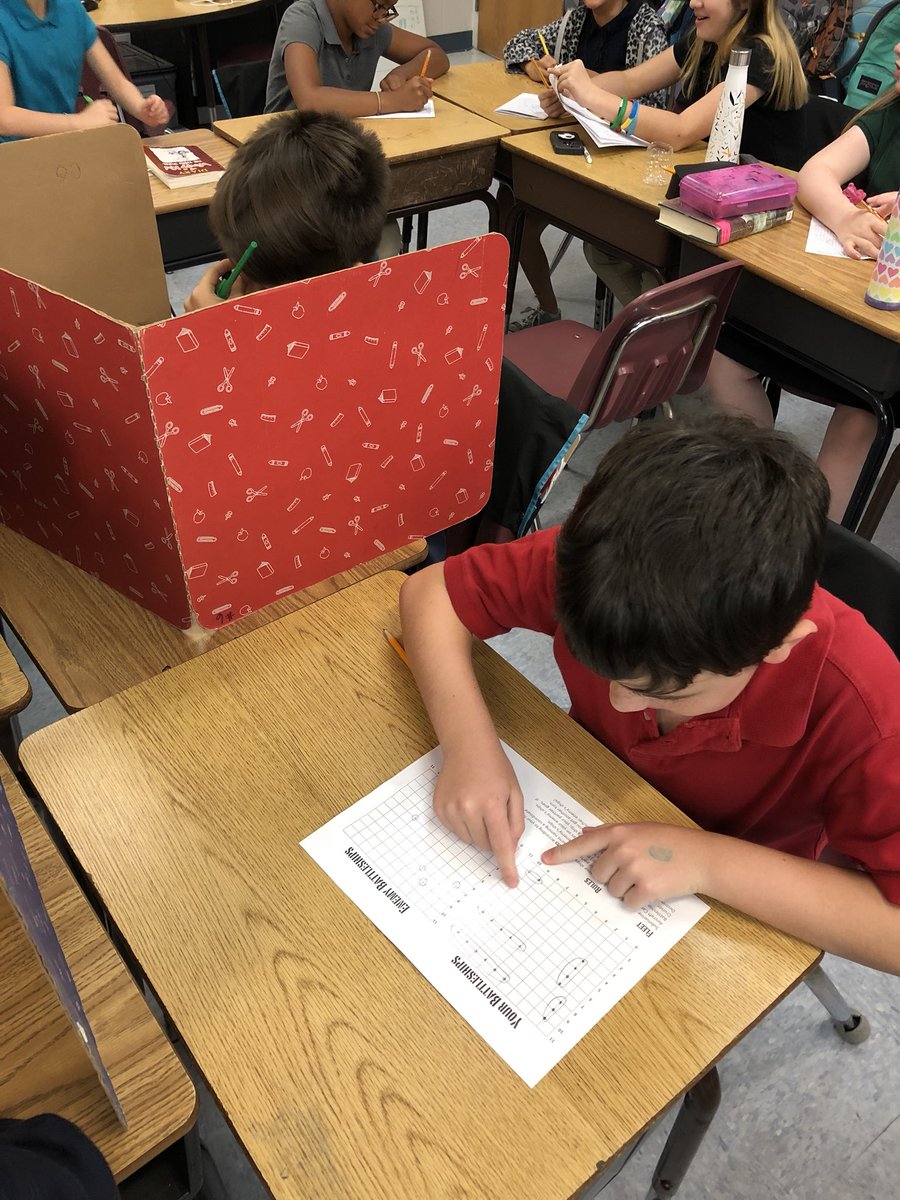 MrsMalik5thVES's tweet photo. Having fun with #FSAMathreview by playing #coordinategrid #battleship #mathgames  today! @VineyardsVipers @CCPSk5math @CCPSk5math https://t.co/5seK4n5izX