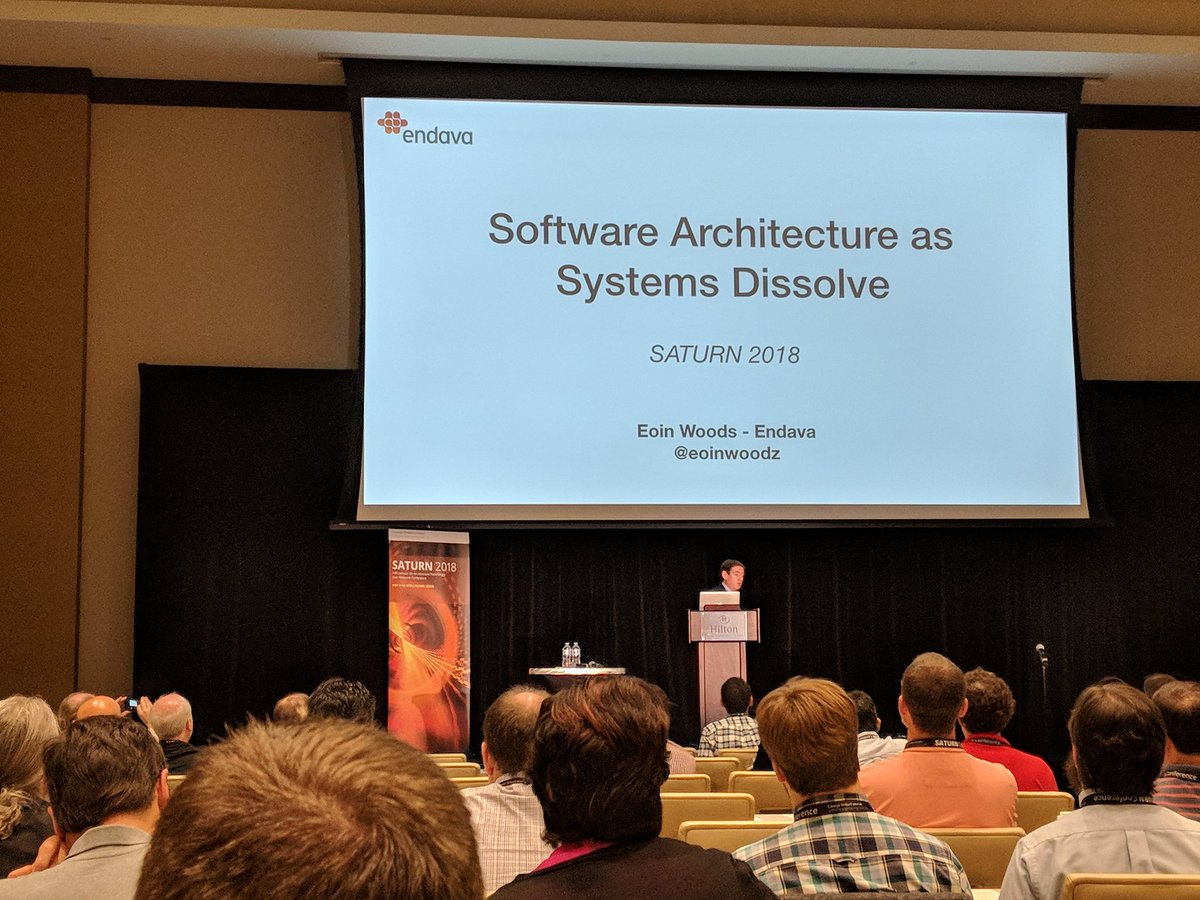 joelmheim's tweet photo. @eoinwoodz on stage at #saturn18 to deliver his reception speach fir the Linda Northrop award. https://t.co/zbfFlOhc9F