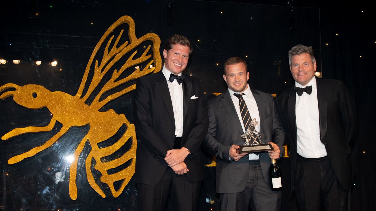 CampHillRugby's tweet photo. MAHOOSIVE congrats to @cruse_dog2 on his well deserved @WaspsRugby Player of The Year #OneOfUs #HowDoYouEatYourPudding #ForzaCamps https://t.co/CUlVgs1oOa