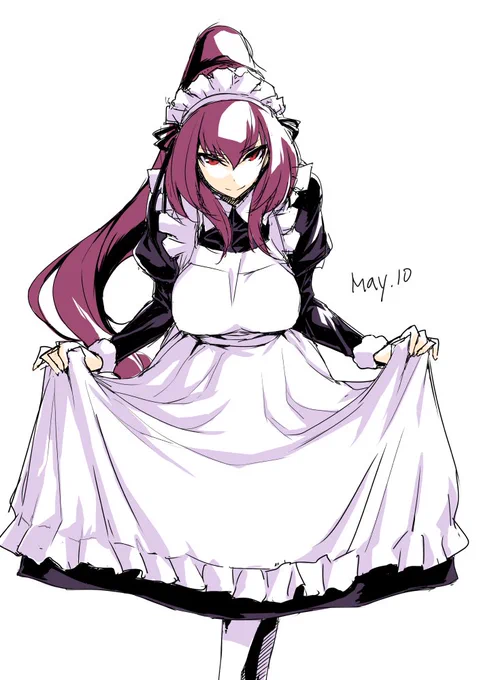 メイドの日らしいので師匠に着てもらった #メイドの日 