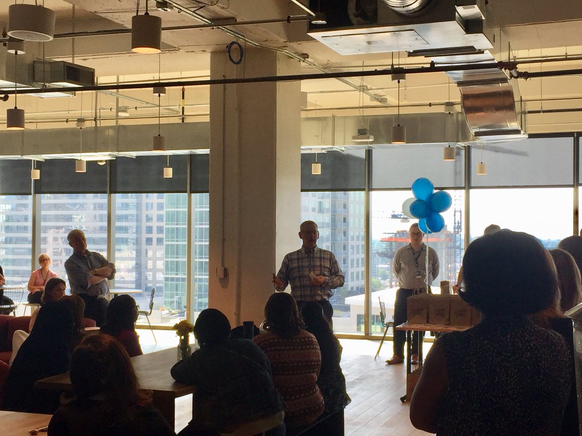 juliebsug_julie's tweet image. Dave St. Clair welcoming Allstate Charlotte to our new home #compozed #compozedclt