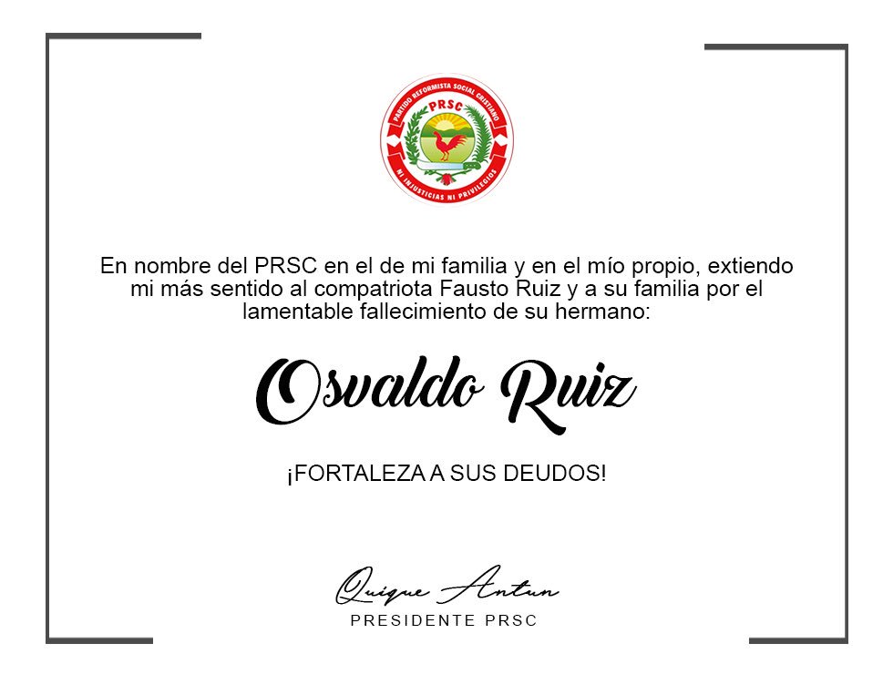 QuiqueAntun's tweet photo. Nuestra solidaridad con el compatriota y amigo @FaustoRuizLV por el lamentable fallecimiento de su hermano Osvaldo Ruiz. DEP y fortaleza a sus deudos. https://t.co/UMnuULqKWN