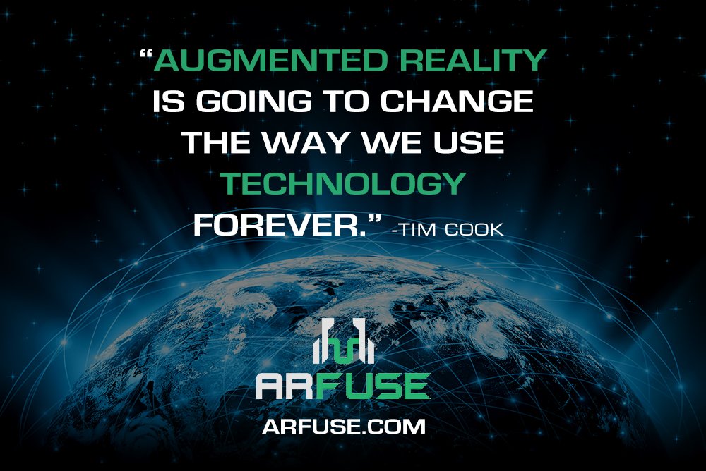 arfusetm's tweet photo. #QuoteoftheWeek 💫 from 🍎Apple’s CEO @tim_cook “Simply put, we believe augmented reality is going to change the way we use technology forever.” Candy Lab AR is developing the world’s best #AugmentedReality engine: ARFuse🌎📲  https://t.co/Pnuv1aHJjH  #thursdaythoughts #ARforgood https://t.co/ewJ5oNe2xM
