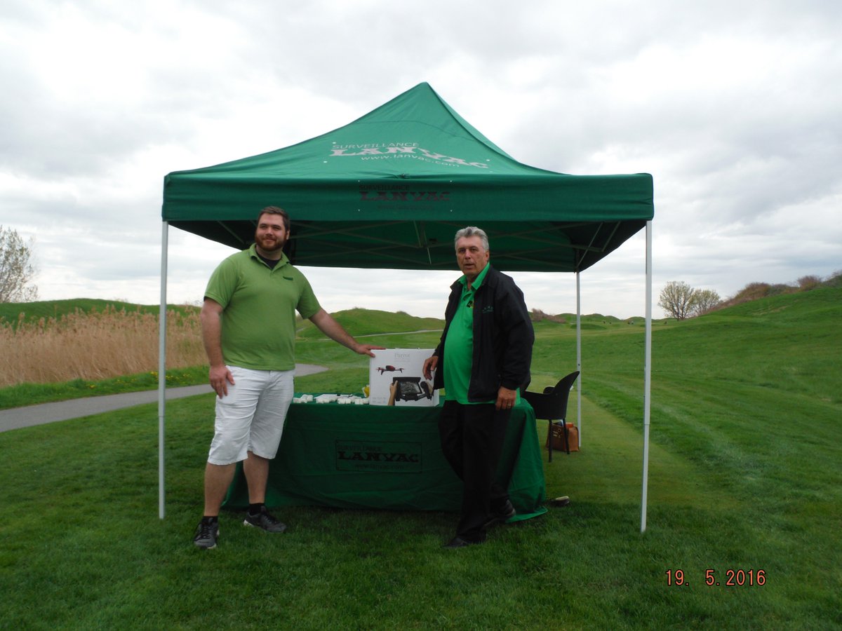 LanvacGreen's tweet photo. It's #golfing season! Enjoy this #ThrowbackThursday: a golf tournament with some of the #Lanvac staff: Jean-Simon and Bob, taking you back to May 2016! #LanvacThrowbackThursday https://t.co/4zKgkHsJwy