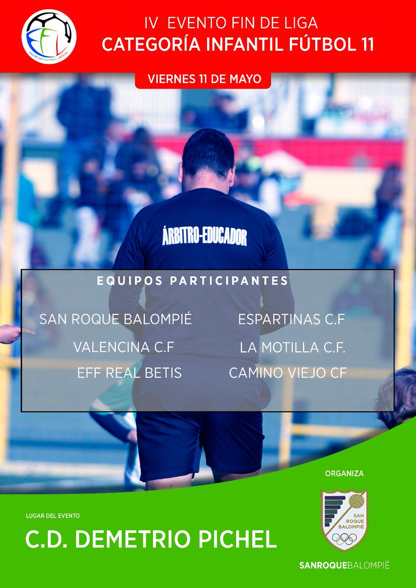 CanteraSRB's tweet photo. El viernes viviremos una verdadera fiesta en el IV Evento Fin de Liga de la @ed_league
¡Os esperamos! ⚽🔝
#futbol #edleague #torneo #infantil https://t.co/bLkSlbVuaI