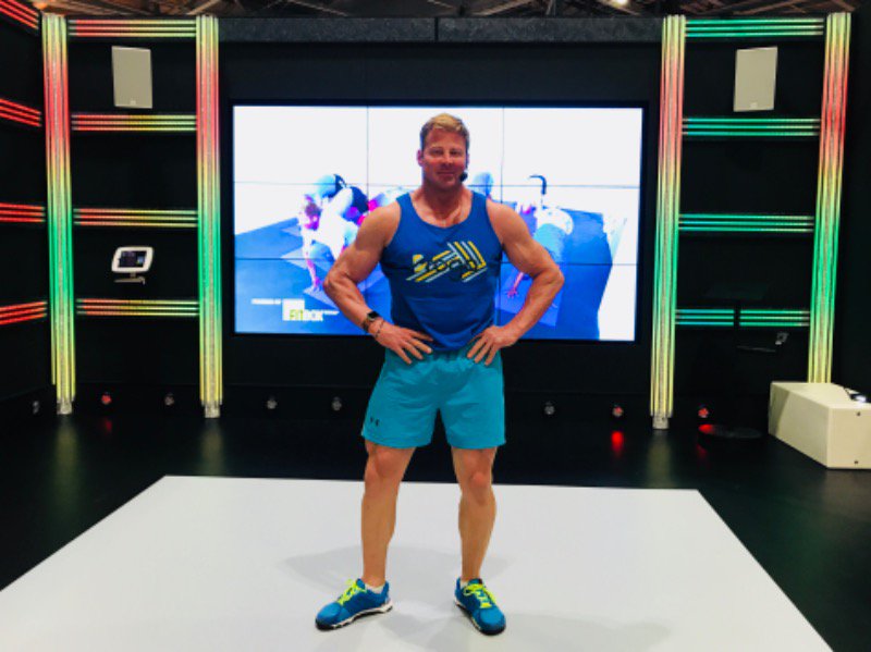 Hutchi_tech_'s tweet photo. @brogauk were a huge hit yesterday and their back again today! Today's demo come courtesy of virtual content powered by @FitboxVirtual, our large video wall, and the man himself, Matt Miller @elevatearena  #TheStudioExperience https://t.co/3GiyAZ8NRQ