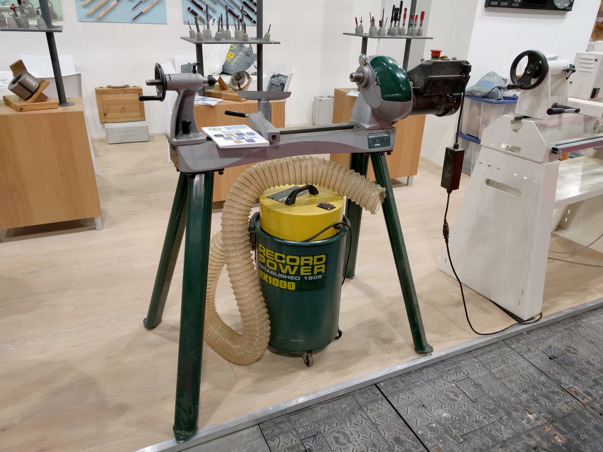 RecordPower's tweet photo. If you're visiting the @Xylexpo show in Italy, go to the Gamma Zinken to see the Record Power Coronet Herald lathe, SABRE series bandsaws and more! #xylexpo #woodturning #recordpower #gammazinken https://t.co/OjeGot7hut