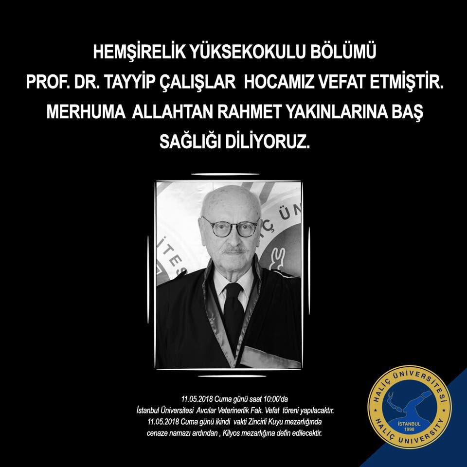 Merhum hocamıza Allah’tan rahmet  yakınlarına başsağlığı dileriz.