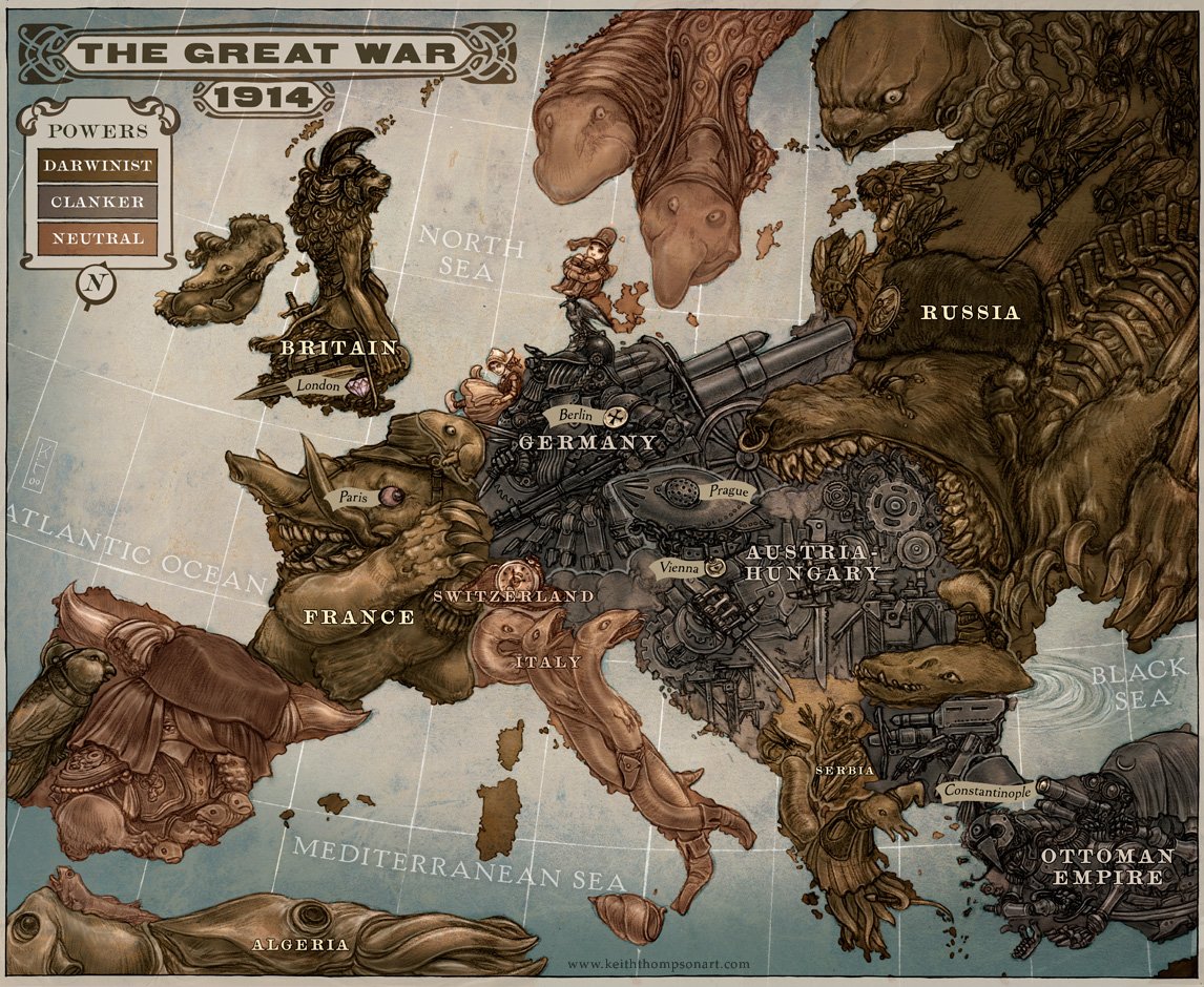 Resultado de imagen para 1er guerra mundial mapa caricaturesco