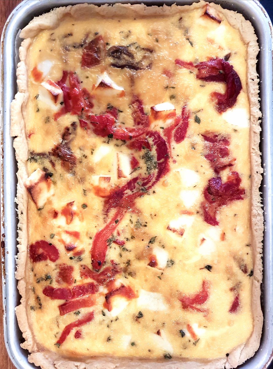 BannersHouse's tweet photo. Home-baked halloumi, onion &amp; red pepper pie + horse radish potato salad. Ready now for lunch in the sun ☀
#BannersScotland
#eatinMarkinch https://t.co/Jy13UjSyj3