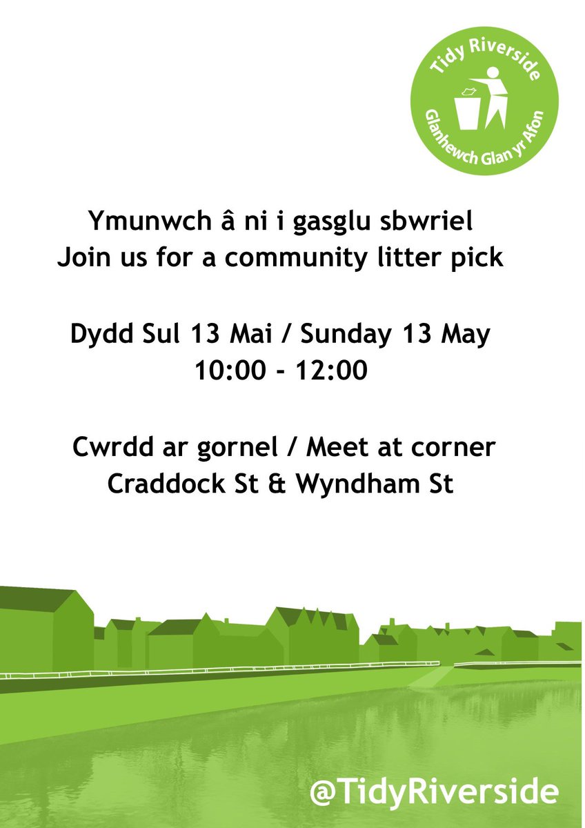TidyRiverside's tweet photo. Really looking forward to this Sunday - #Riverside litter pick at 10 followed by brunch from @RCMAmarkets then a stroll along the river and past the Castle on #CarFreeDiff  https://t.co/pWUy1OHtY3 #Tidy! https://t.co/mWYkwWTTo7