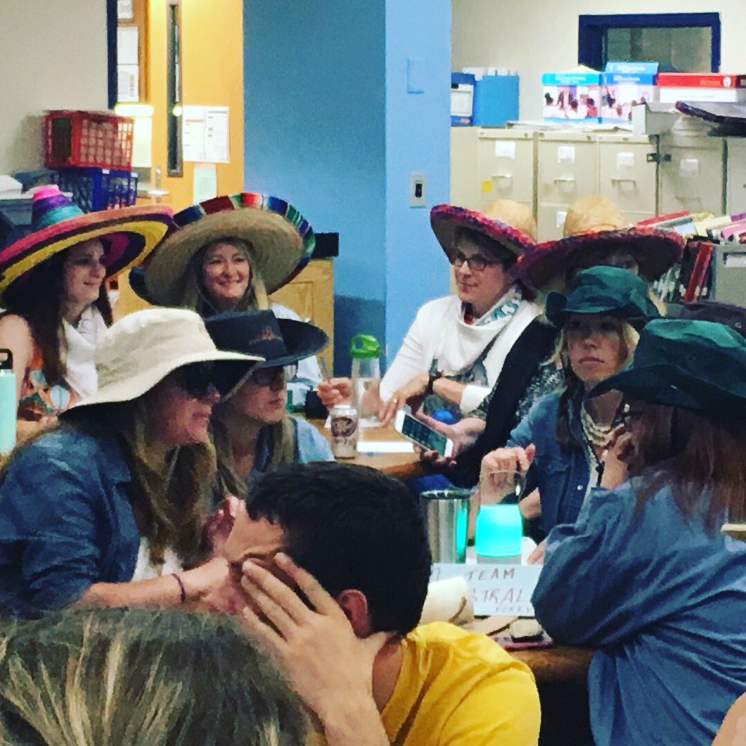 WesternUnionES's tweet photo. Team Mexico 🇲🇽 and Name that Tune 🎶 time!🌷#TeacherAppreciationWeek Game Day! #TheContest! #smartteambuilding #wuesfamily #weLoveOurStaff https://t.co/OqmsVvovNL