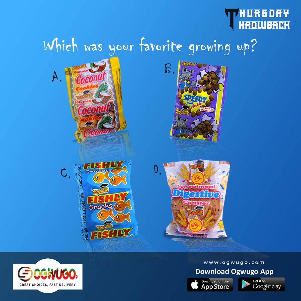 All was a hit, back to back 😂
#ogwugomarket #onlinestore #shop #buy #sell #delivery #biscuits #favorite #growingup #thursday #throwback #throwbackthursday #tbt #fishly #coconutbiscuits #speedy #digestivebiscuits