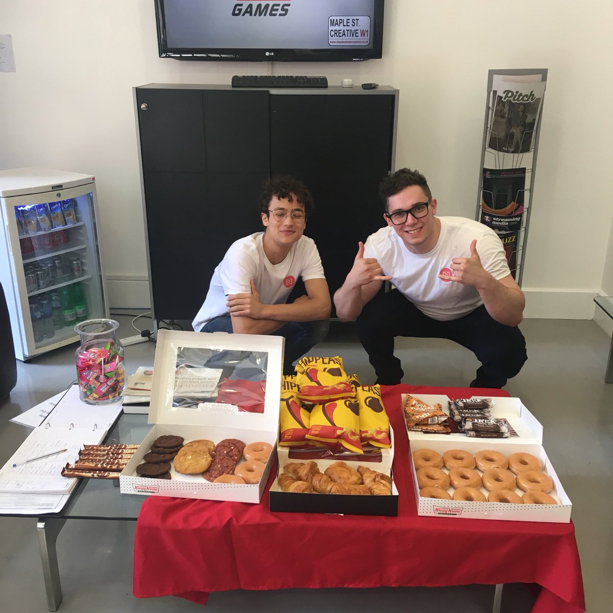 radiospecialist's tweet photo. Thanks @joinnez for our tasty treats today! #joinnez #nezfood #treats #dietsoutthewindow https://t.co/YWjs2zeJux