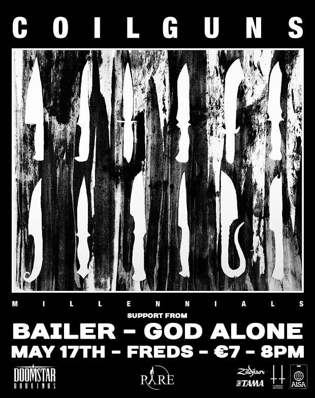 Only one week until @COILGUNS are hitting Cork with <a href="/BAILEROfficial/">BAILER</a> &amp; <a href="/GodAloneCork/">God Alone.</a>