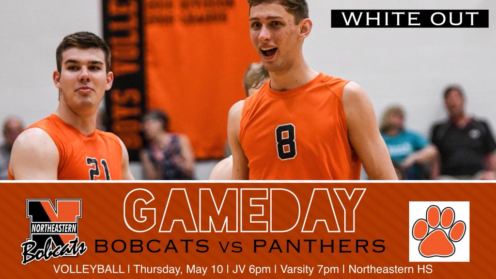GAMEDAY <a href="/NESD/">Northeastern Bobcats</a> vs <a href="/CentralYorkAth/">Central York Athletics</a> 
Thurs, May 10 | JV 6pm | Varsity 7pm | NEHS | White Out
<a href="/BrillhartCole/">Cole Brillhart</a> <a href="/jchev14/">Jacob</a> <a href="/j_eisenhart00/">Jaco</a> <a href="/eyster_nate/">Nate</a> <a href="/alexcfinch7/">finch</a> <a href="/Jaredfurst/">Jared Furst</a> <a href="/jlemen25/">Jay Lemen</a> <a href="/Wyatt22Gdub/">Hudges</a> <a href="/austintrichard1/">Austin Richards</a> <a href="/Trip__Williams/">Kyle Williams</a>  @ndotwilson <a href="/robbywolfgang16/">Robby</a> @rwolfgang3 <a href="/jarentz4/">Jodi Arentz</a>