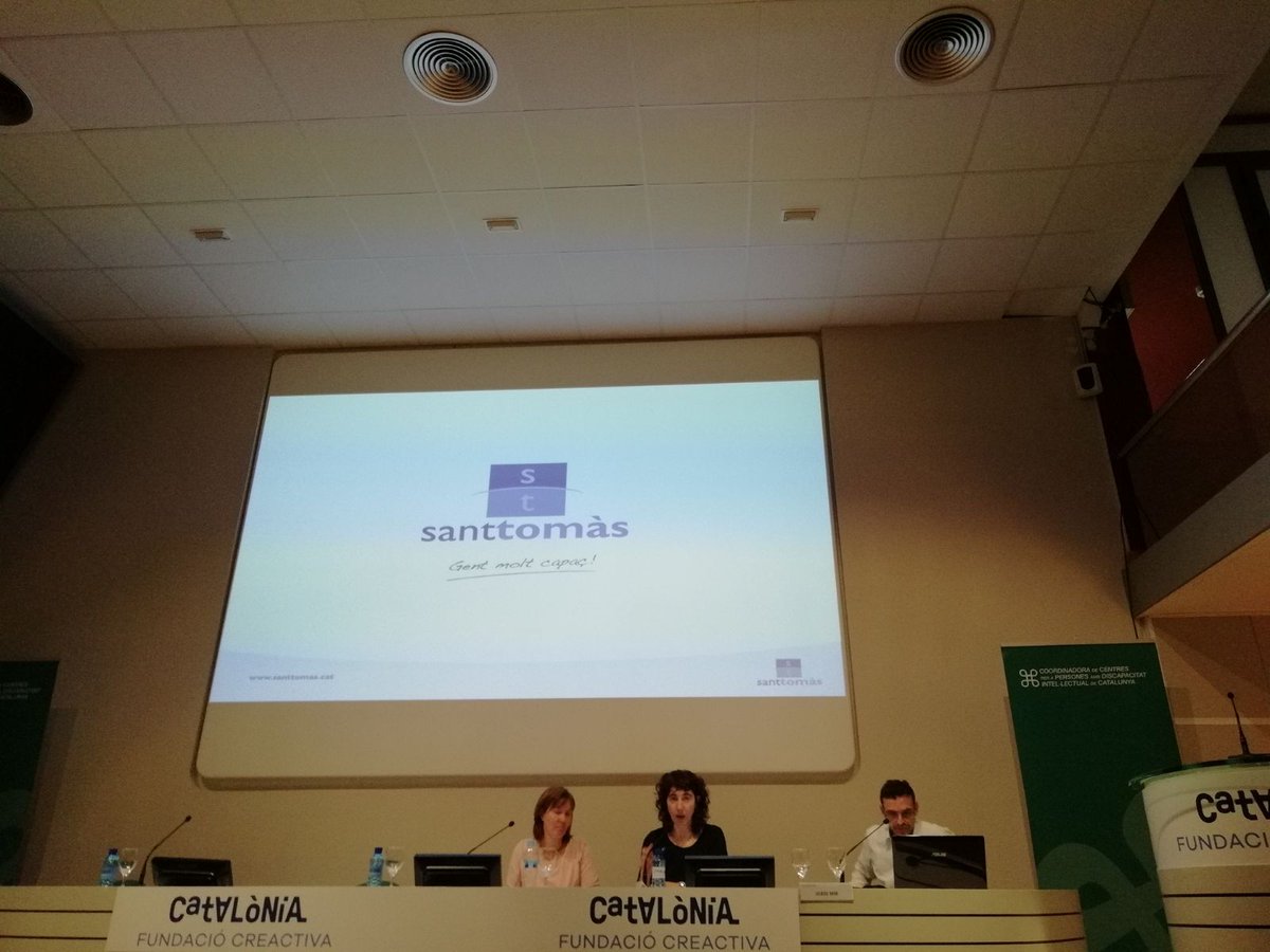 SantTomas_'s tweet photo. Avui som a la #Matinal de la Coordinadora de Centres per a persones amb #Discapacitat Intel·lectual a Catalunya presentant l'activitat de #roboteràpia de l'àrea residencial i d'habitatge i el programa #atencióalesfamílies del #CentreRiudeperes pels bons resultats obtinguts. https://t.co/gkHv0NThE9