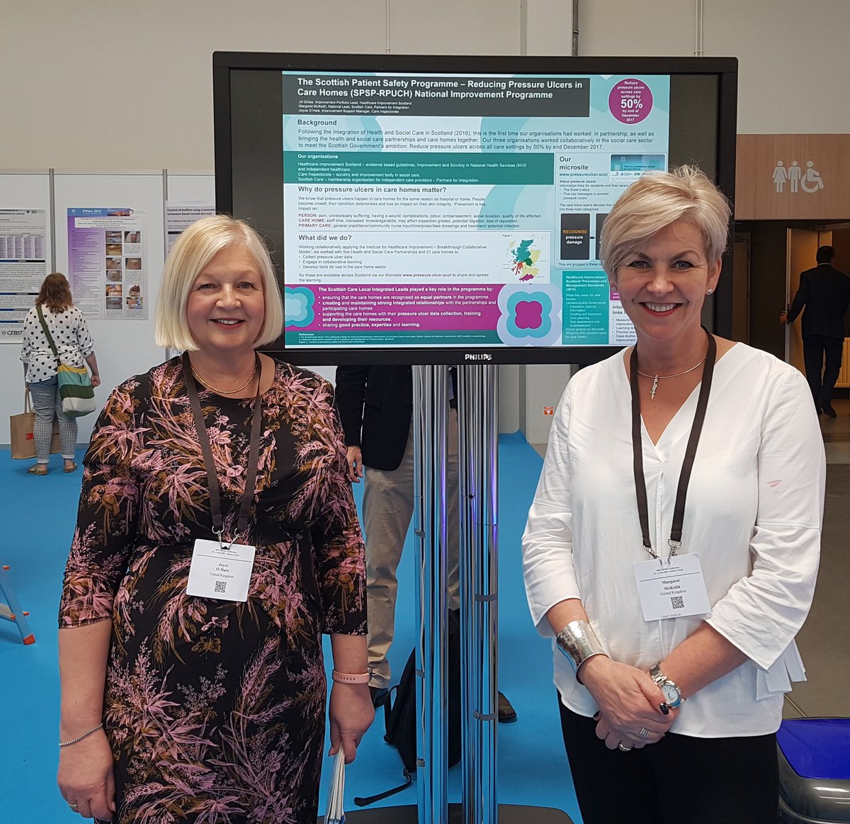 MargaretMcKeith's tweet image. Delighted to be in Krakow with @joyceohare to showcase #ReducingPressureUlcersinCareHomes programme at #EWMA Benefits of #collaboration between @scottishcare @CareInspect @SPSP_PC @partnersforhsci shared with delegates from across Europe.