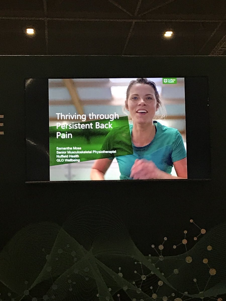 Hannahphysio123's tweet photo. Brilliant lecture by Sam Moss about how to teach patients to thrive through their back pain and live the life they want to! #elitesports #backpainburglar https://t.co/W5uV7P4OiQ