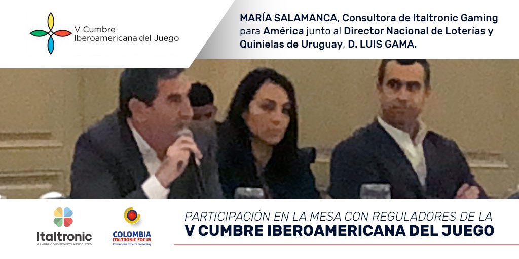 Italtronic_Game's tweet photo. Uno de los reguladores participantes en la 1ª mesa de trabajo de la #VCumbreIberoamericanadelJuego fue D. Luis Gama, Director Nacional de #Loterías y Quinielas de #Uruguay y Pdte. de @cibelae. María Salamanca, consultora de nuestra Div. en América, presente durante la sesión. https://t.co/2p4UBmnXIO