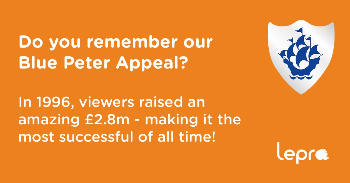 Do you remember our #BluePeter appeal in 1996? We'd love to hear your memories. Maybe you held a #BringandBuySale or perhaps you saw it on TV? Please email fionag@lepra.org.uk and your story could be featured in a special campaign later on in the year! <a href="/cbbc/">CBBC</a>