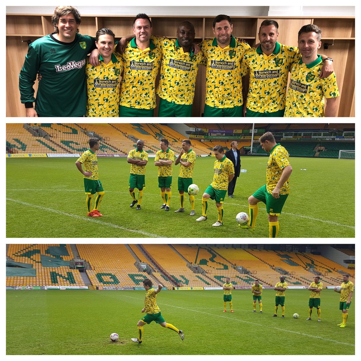 Good little run out at Carrow Rd this morning doing some promo work for the game vs <a href="/Inter_en/">Inter ⭐⭐</a> on Sunday 20th May! Still the smallest in the team photo...some things never change!!