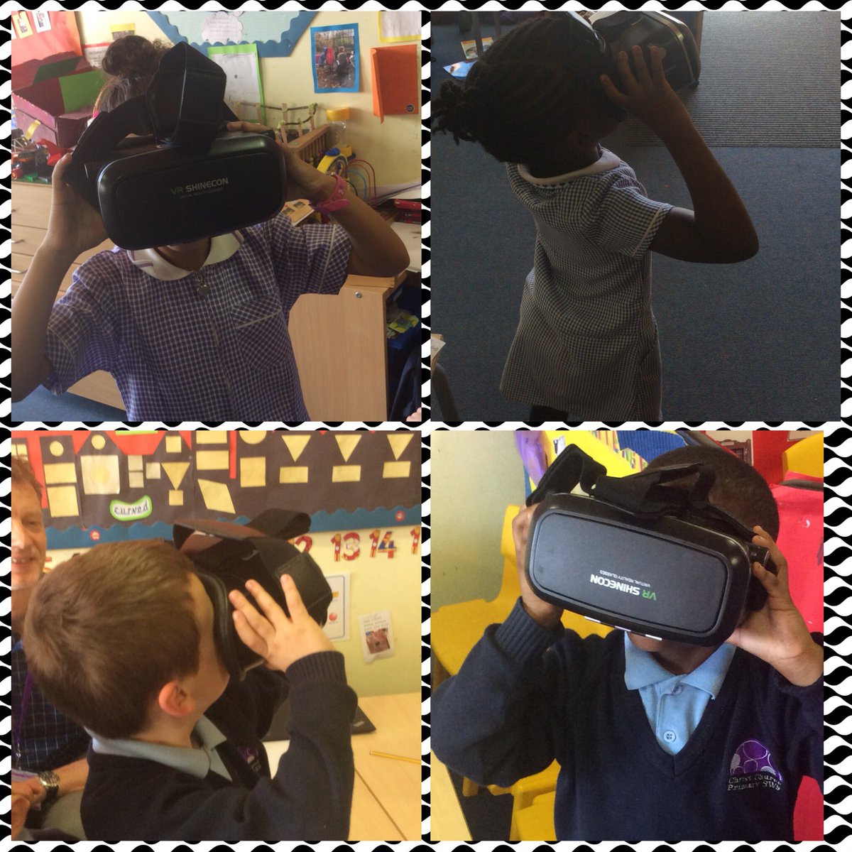Christchurchsw9's tweet photo. Reception class had so much fun today using the VR headsets. Thank you for a great morning @LdnCLC https://t.co/v6woqJCNq4