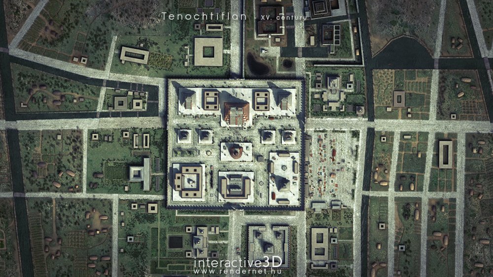 rendernet3d's tweet photo. The magnificent capital of the #Aztec Empire. Tenochtitlan.  #3d #VR #education #classroom #history #lessons https://t.co/yVeGvmMAaB