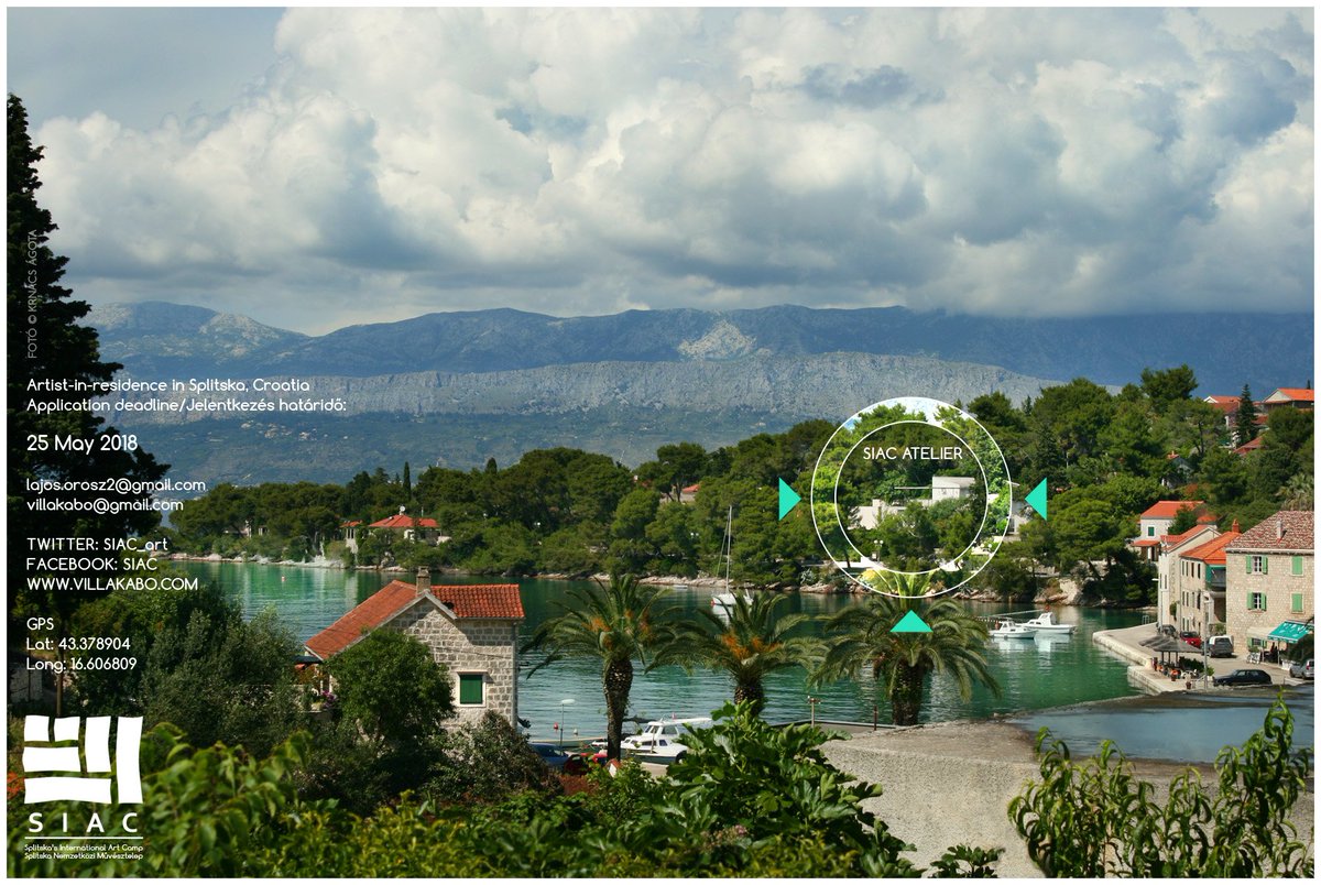SIAC_art's tweet photo. Call for Artists #SIAC #INTERNATIONAL #ARTISTINRESIDENCE #SPLITSKA #Brač #Croatia  Registration: villakabo@gmail.com lajos.orosz2@gmail.com >> Deadline / Határidő: 25-May-2018 https://t.co/CtnTzwJVT7