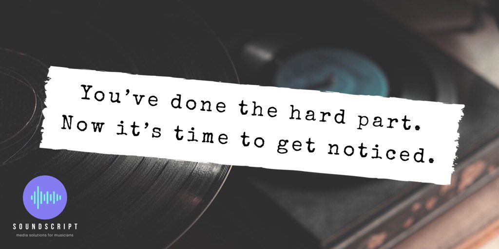 sound_script's tweet image. @sound_script combine sharp graphics and word-perfect copy to create exceptional promotional material for musicians.

Don’t let your hard work in the studio go to waste. Maximise exposure with ~~S O U N D S C R I P T~~

#newband #EPK #bio #music #PR #NewMusic