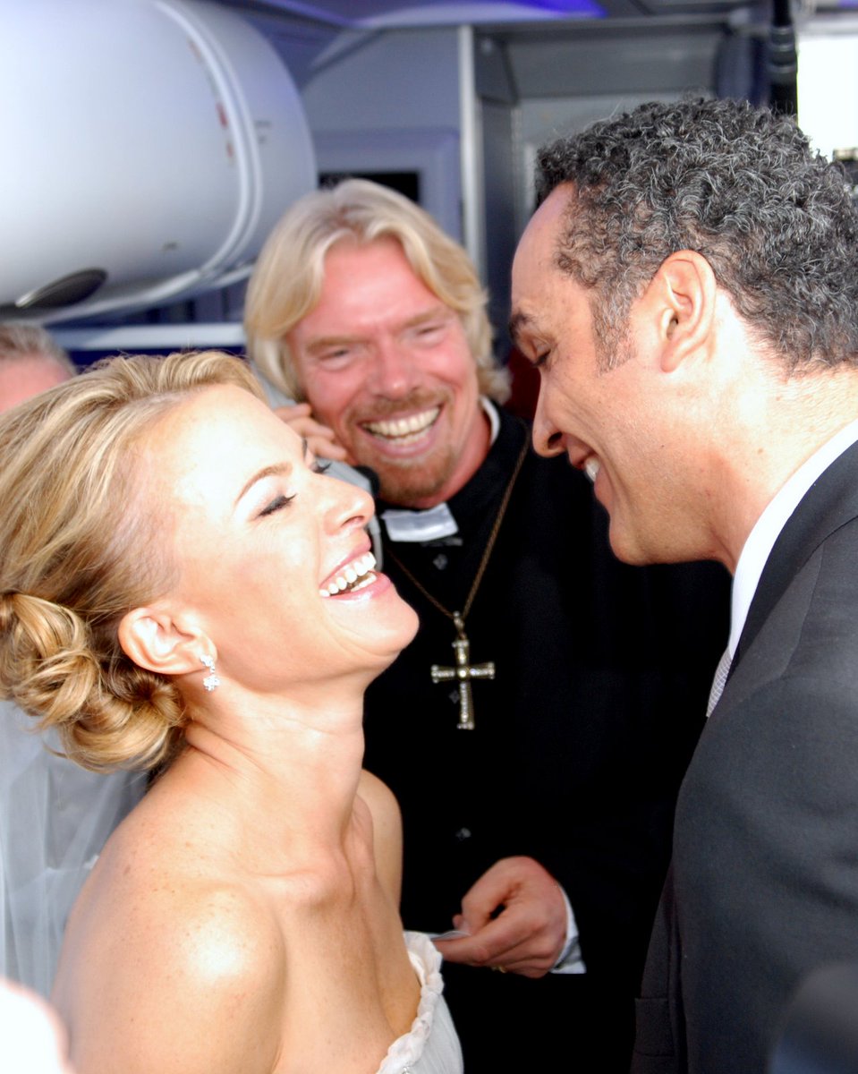 I was ordained as a minister in order to declare a happy couple husband and wife for the world’s first wedding at 35,000 feet. Now I love officiating at weddings virg.in/JHY #TBT