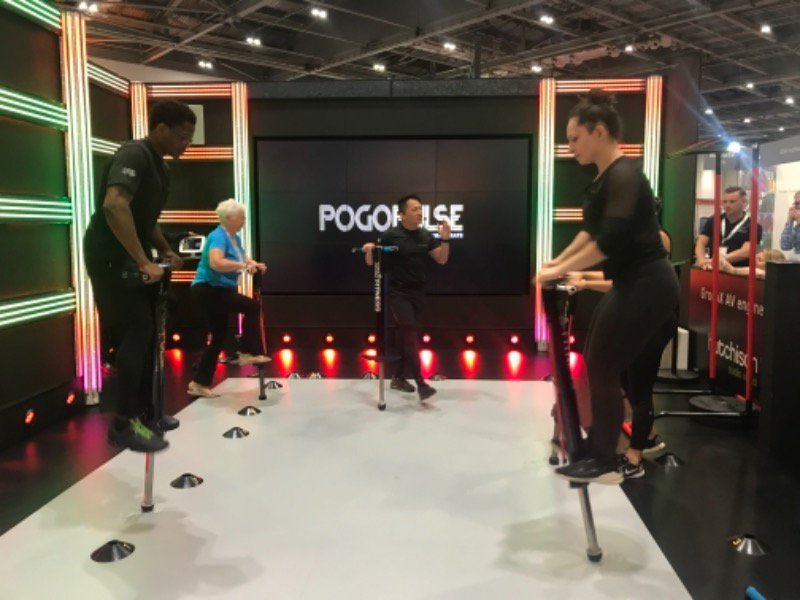 Hutchi_tech_'s tweet photo. Don't miss the WORLD LAUNCH of brand new HIIT offering from @pogopulse in The Studio right now! Pogo Pulse is an infectiously fun workout using a multi-functional Pogo Pulse pogostick, perfectly complimented by our Feature &amp; FX Lighting. #TheStudioExperience @elevatearena https://t.co/xwH1Eob3Dv