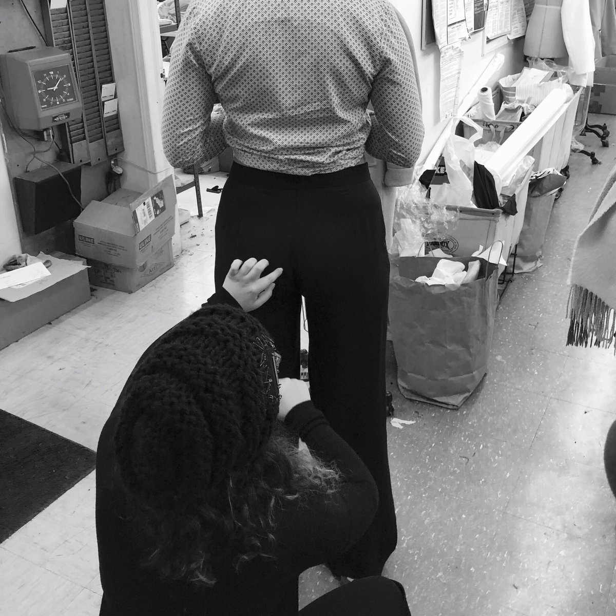 wearanez's tweet photo. When your background also involves tailoring so you have to make sure everything fits absolutely perfect! #bts at our first fitting ✨
#madeinusa
#livetinted #fitting #sustainabledesign #sustainable #ethicallyengaged #ethical #modestfashion #arabfashion #authentic https://t.co/e3TqWXPLqz